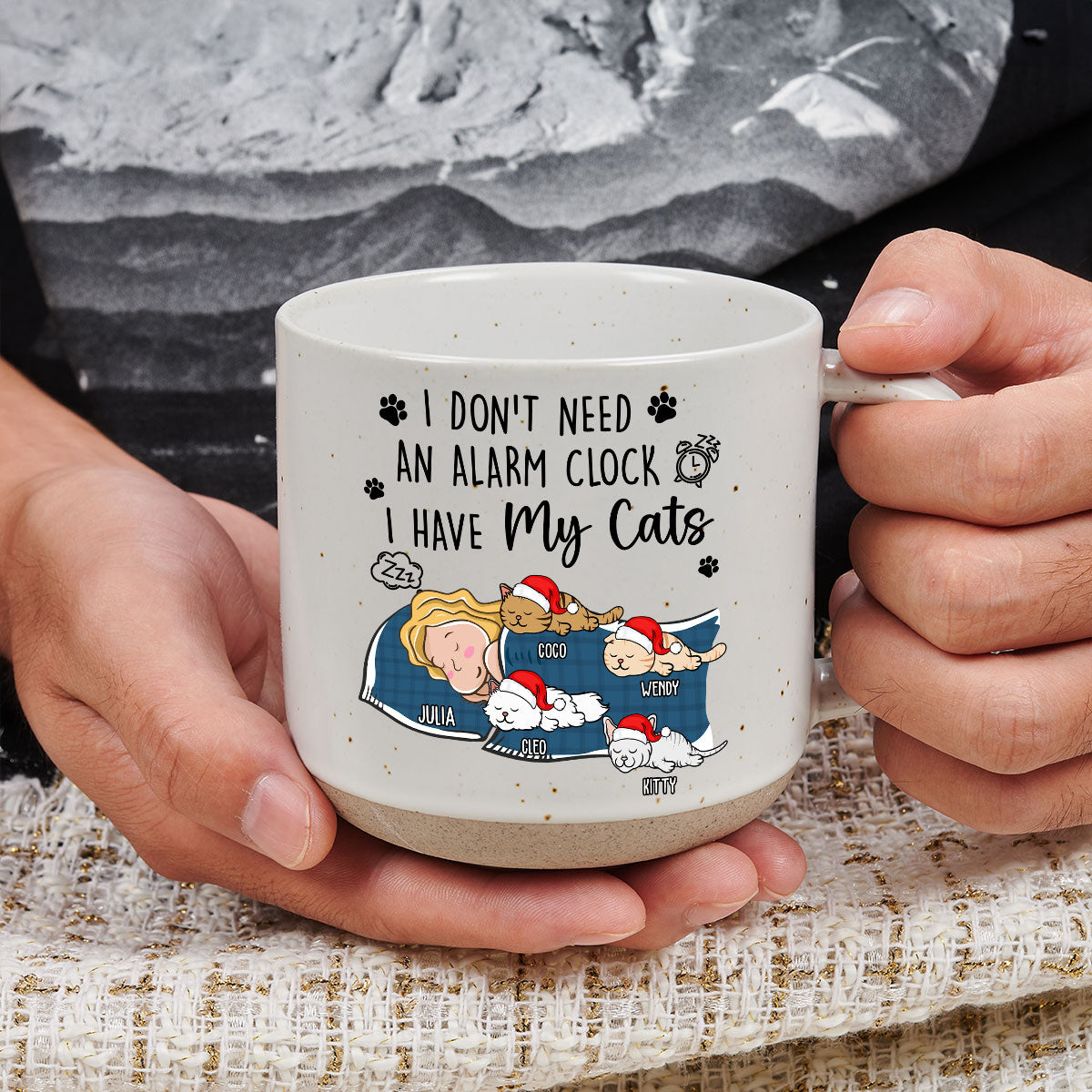 My Cat Alarm Clock - Personalized Custom Pottery Mug