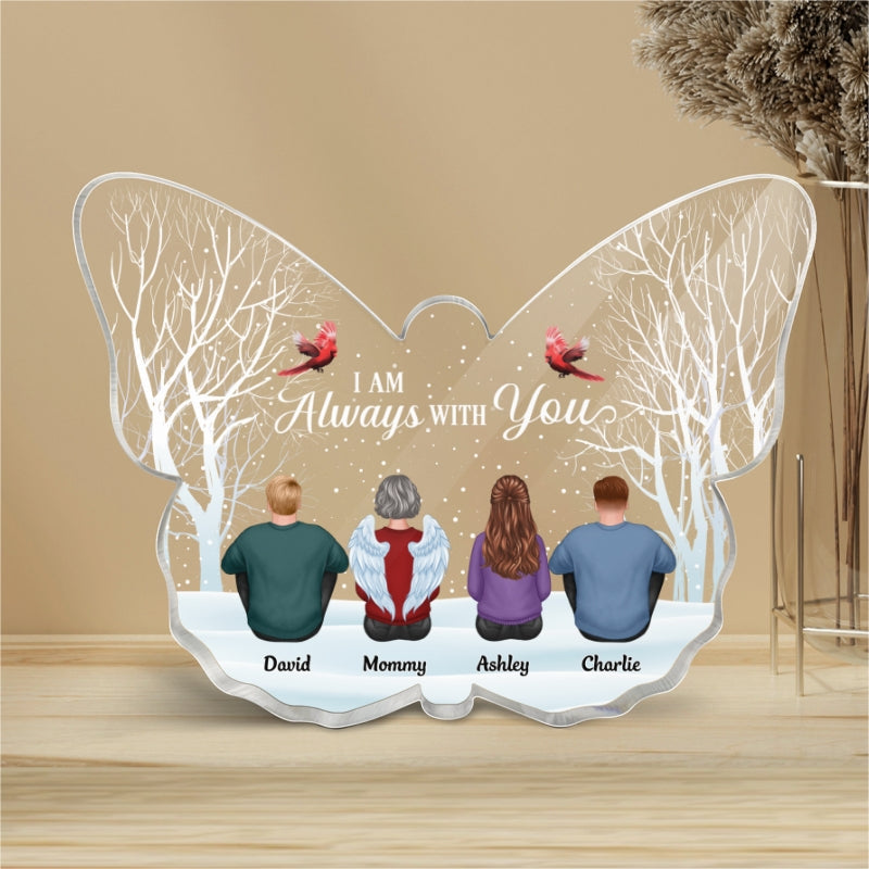 Always With You Memorial Butterfly Shape Personalized Butterfly Acrylic Plaque