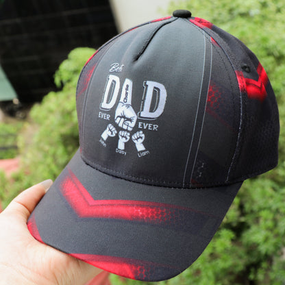 Best Dad Ever Fist Bump Personalized Classic Cap, Father's Day Gift For Dad, Gift For Husband