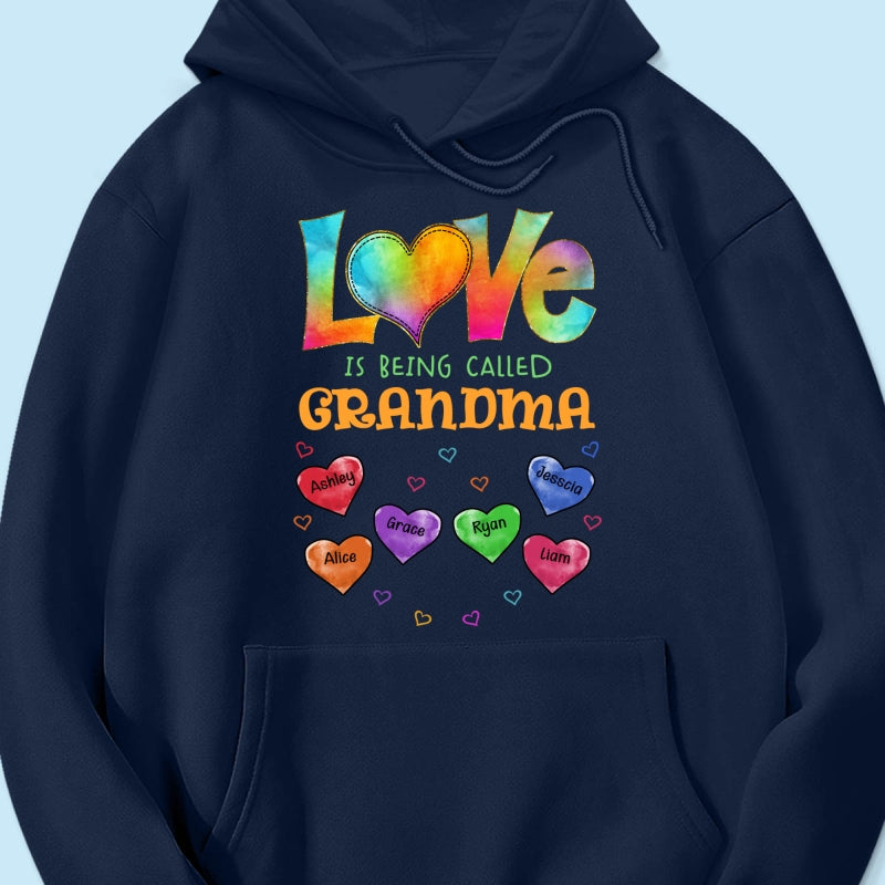 Colorful Pattern Love Is Being Call Grandma Personalized Shirt