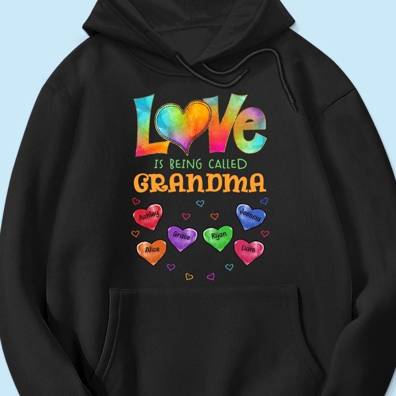 Colorful Pattern Love Is Being Call Grandma Personalized Shirt