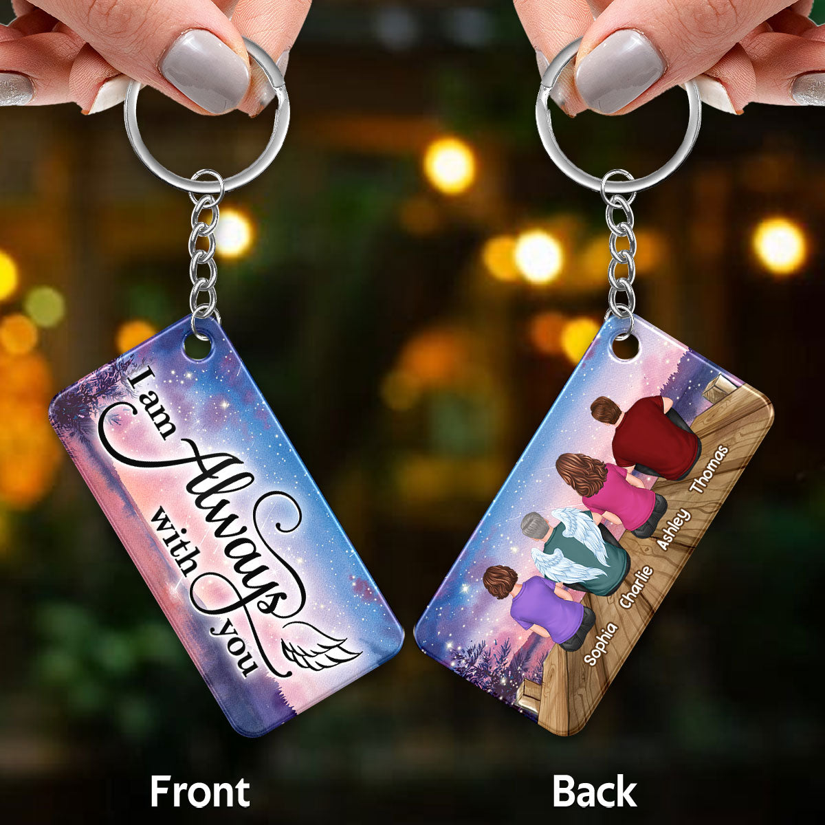 On The Bridge Always With You Whole Family Memorial Remembrance Gift Personalized Acrylic Keychain