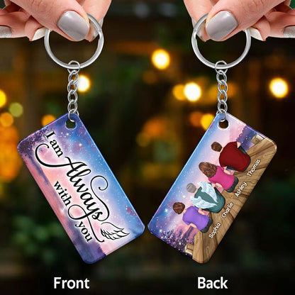 On The Bridge Always With You Whole Family Memorial Remembrance Gift Personalized Acrylic Keychain
