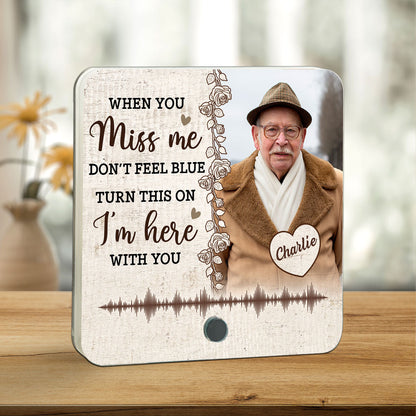 Always With You Custom Photo Voice Message Memorial Keepsake Personalized Music Fridge Magnet