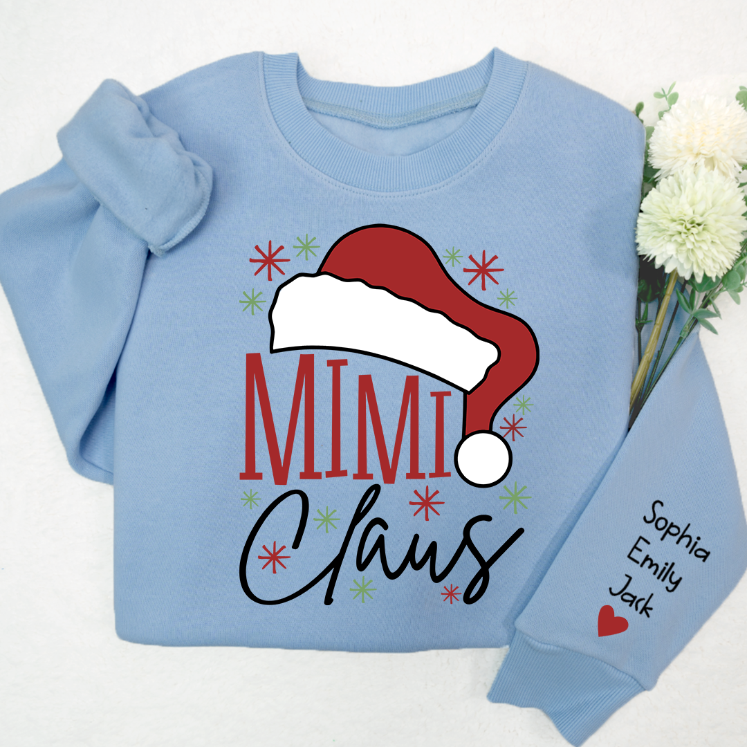 Mimi claus Christmas And Grandkids Merry Christmas Sweatshirt