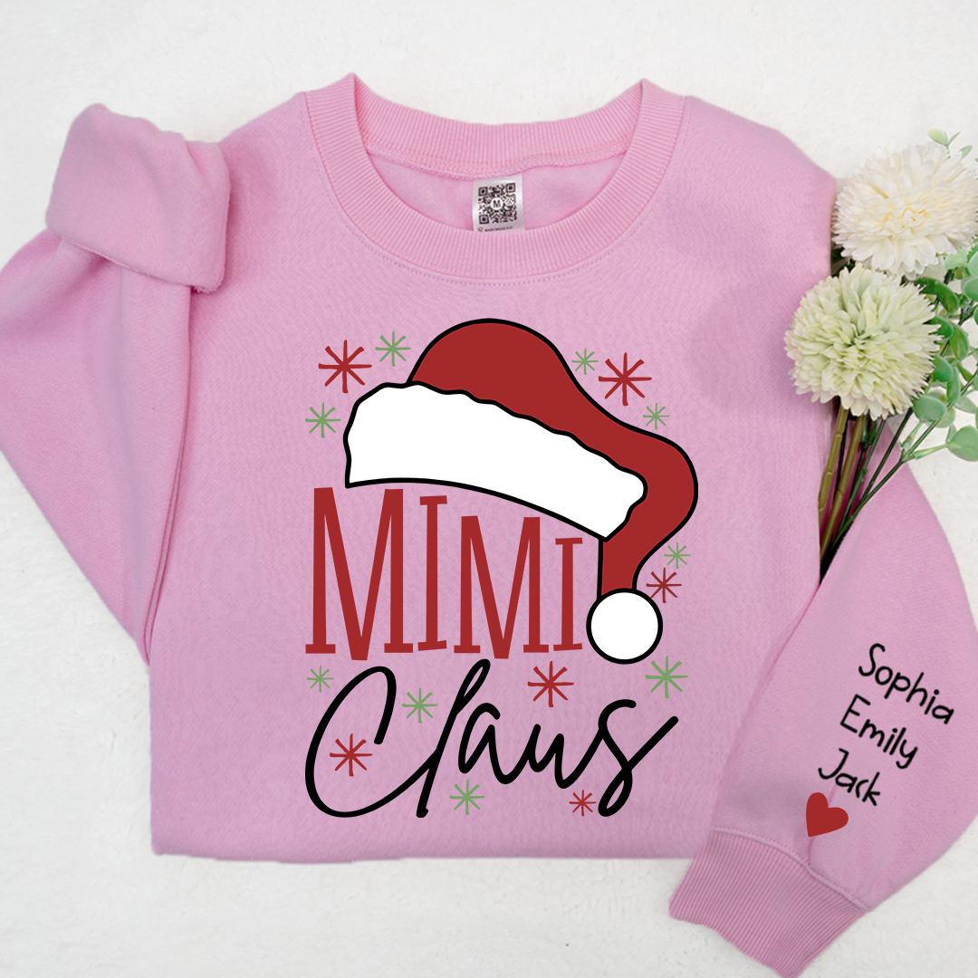 Mimi claus Christmas And Grandkids Merry Christmas Sweatshirt