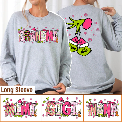 Custom Christmas Grandma Kids Name Sweatshirt