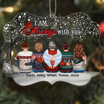 Always With You Memorial Blossom Tree In Snow Personalized Acrylic Ornament