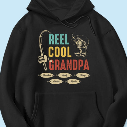 Reel Cool Grandpa Papa Fishing Camouflage Personalized Shirt, Unique 2025 Father's Day Birthday Gift For Grandpa, Dad, Husband
