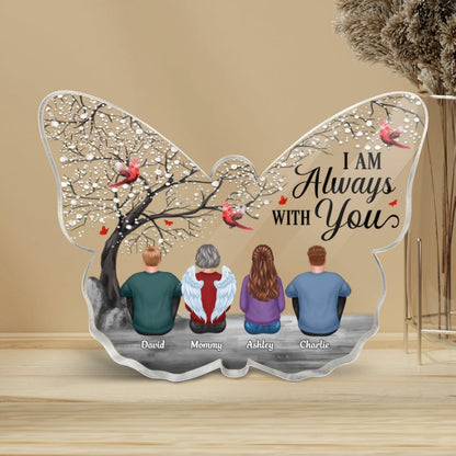 Cardinal Blossom Tree Always With You Memorial Remembrance Gift Personalized Butterfly Acrylic Plaque