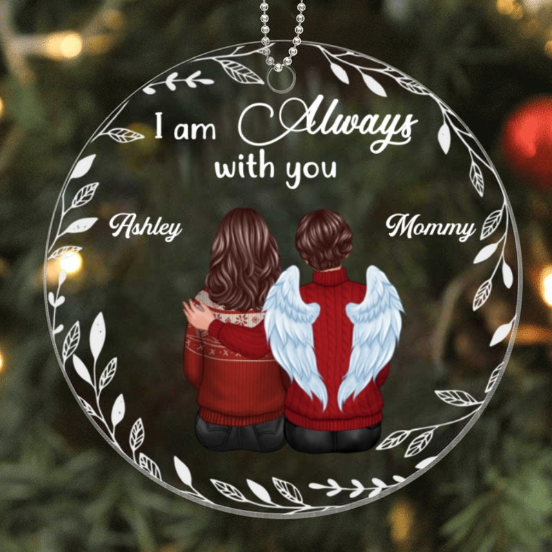 Christmas White Wreath Memorial Personalized Acrylic Ornament