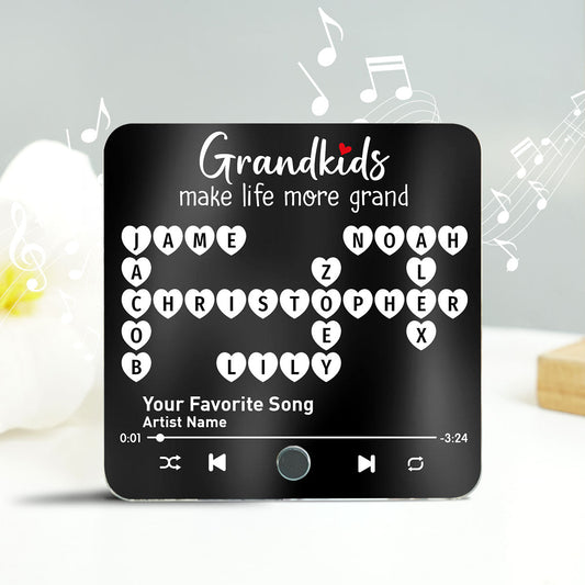 The Greatest Gift You Ever Know Crossword Puzzle Art Gift For Grandma Personalized Music Fridge Magnet