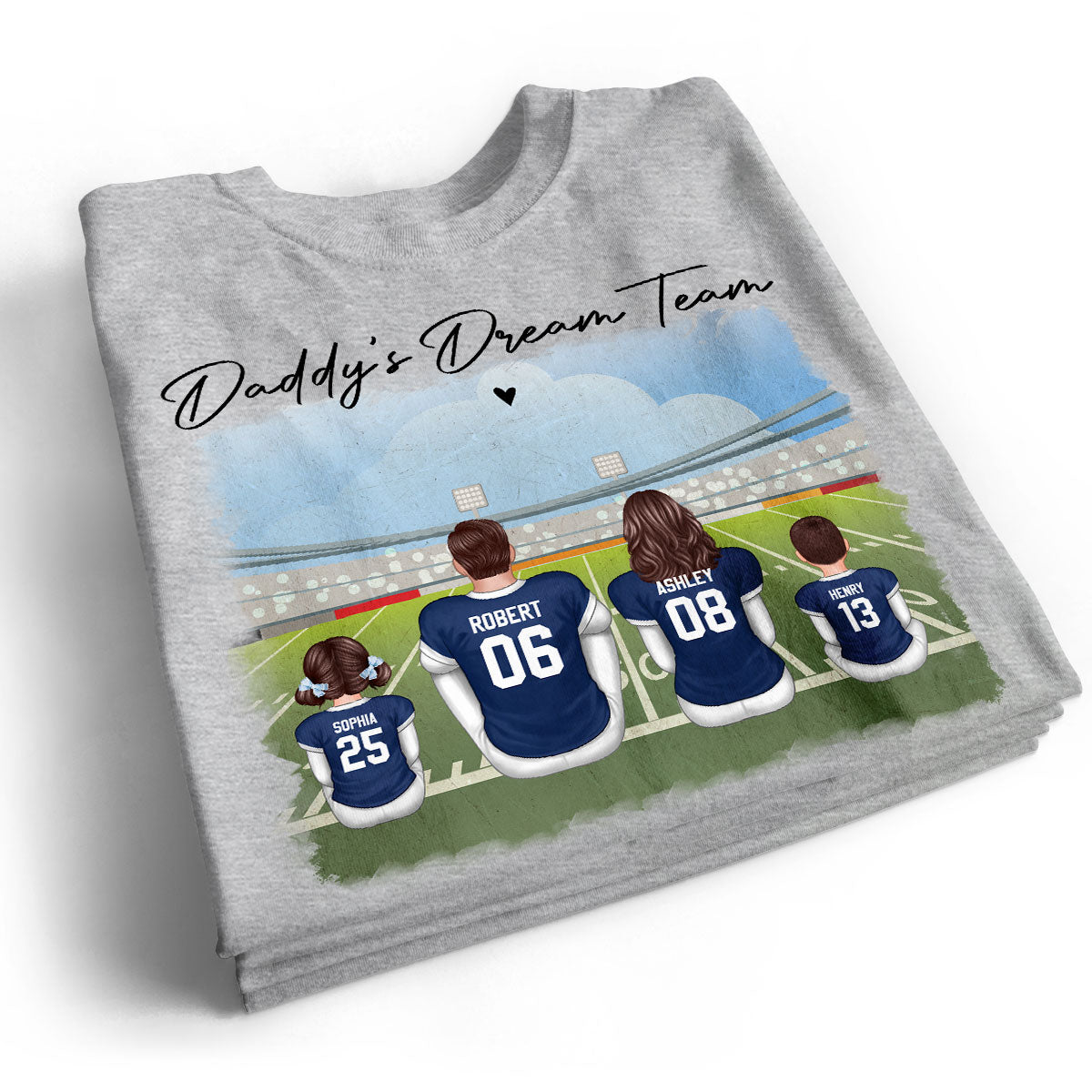 American Football Dad Team Family Personalized Shirt