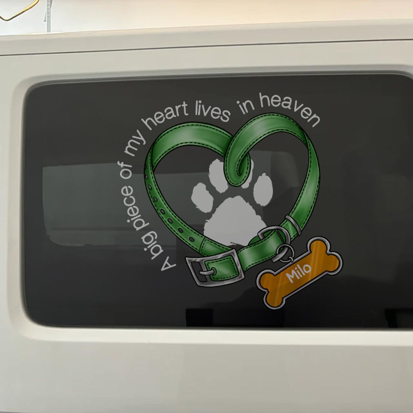 You Left Paw Prints In My Heart Dog, Cat, Pet Memorial Sympathy Remembrance Gift Personalized Decal