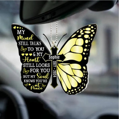 Memorial - My Mind Still Talks To You - Personalized Acrylic Ornament - The Next Custom Gift