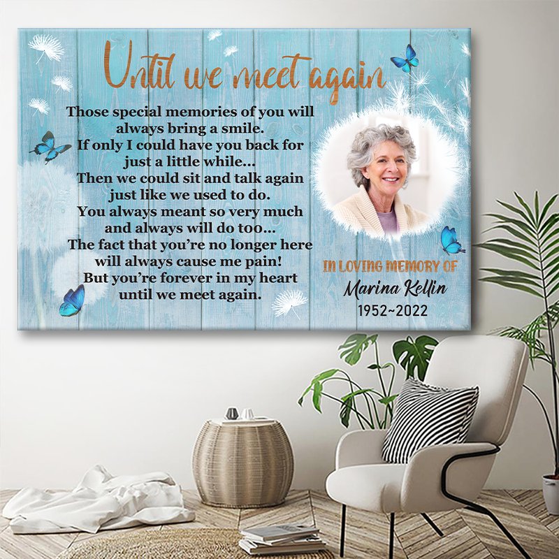Memorial - Until We Meet Again - Personalized Canvas (HJ) - The Next Custom Gift