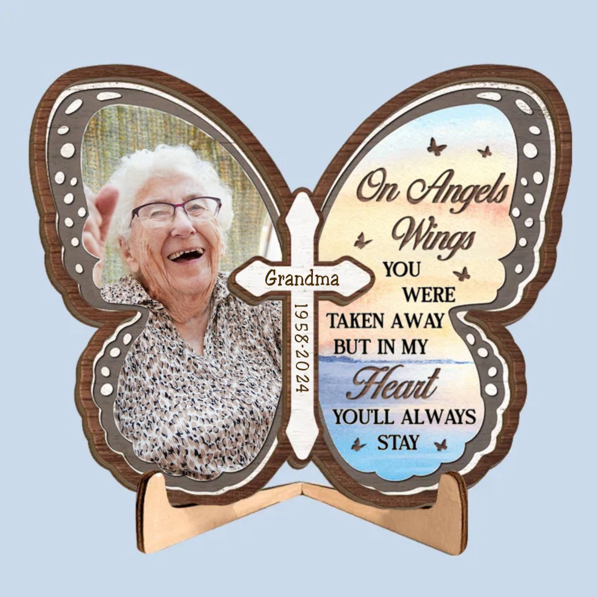 Memorial - You Will Always Be In My Heart - Personalized Wooden Plaque - The Next Custom Gift