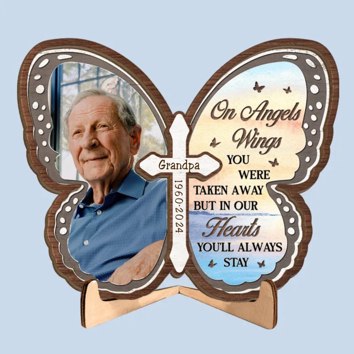 Memorial - You Will Always Be In My Heart - Personalized Wooden Plaque - The Next Custom Gift