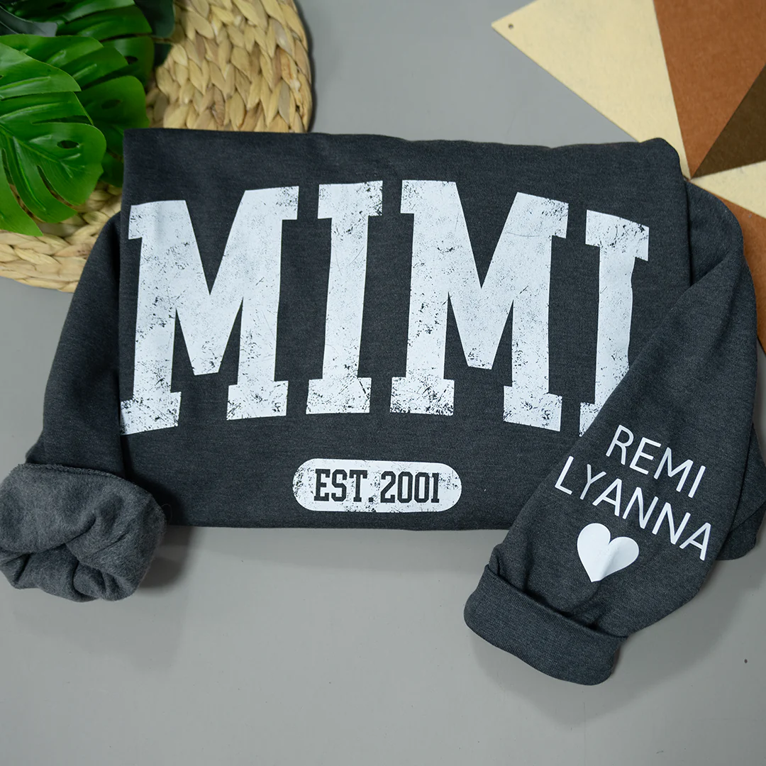 Personalize Mom, Nana, Mimi, Grandma Gift Custom Name Kids CTH01 Sweatshirt