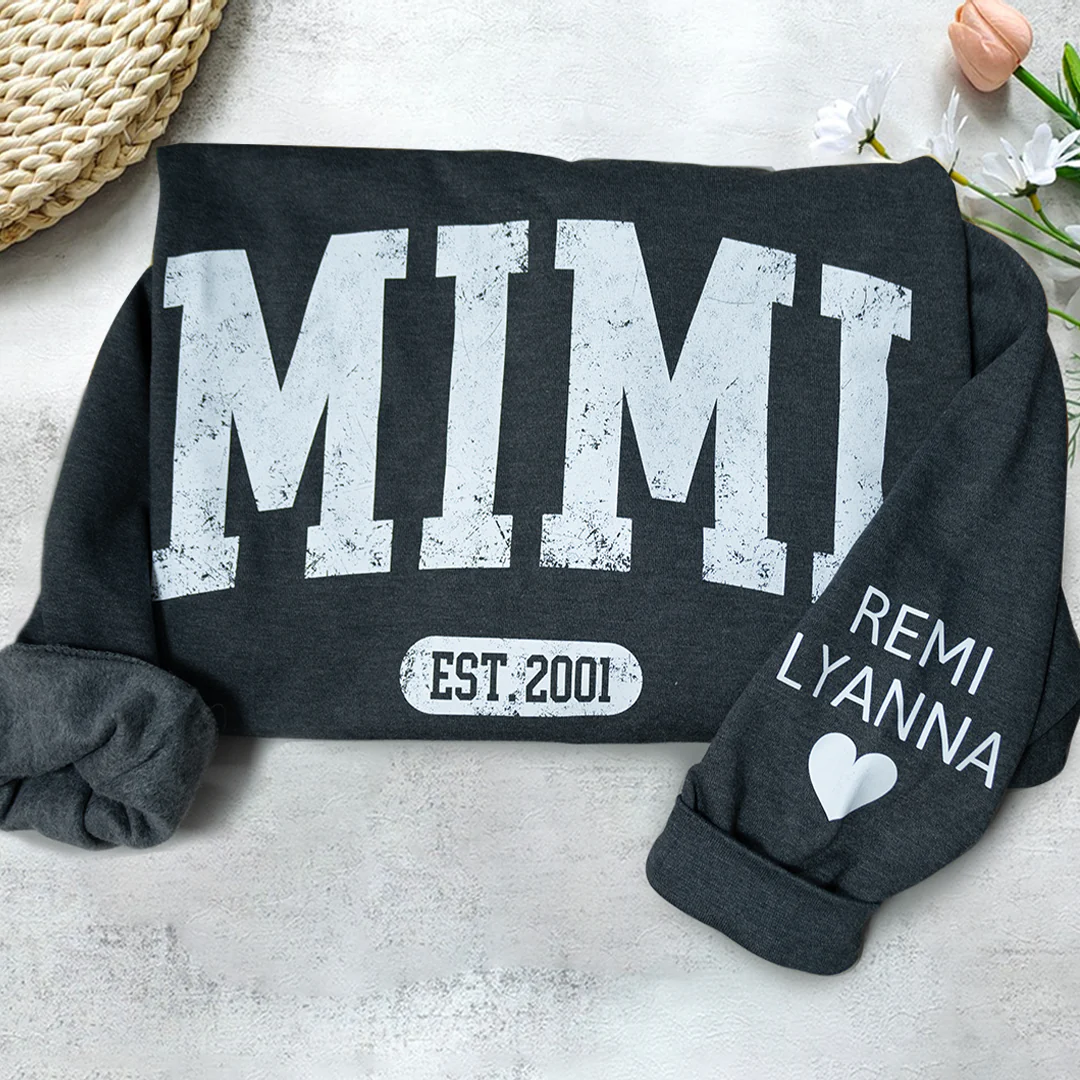 Personalize Mom, Nana, Mimi, Grandma Gift Custom Name Kids CTH01 Sweatshirt