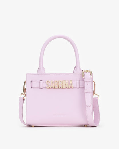 Mini Belt Tote in Baby Pink with Personalised Hardware