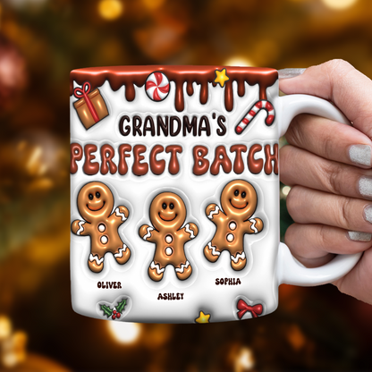 Grandma's Perfect Batch Gingerbread Grandkids Personalized Mug