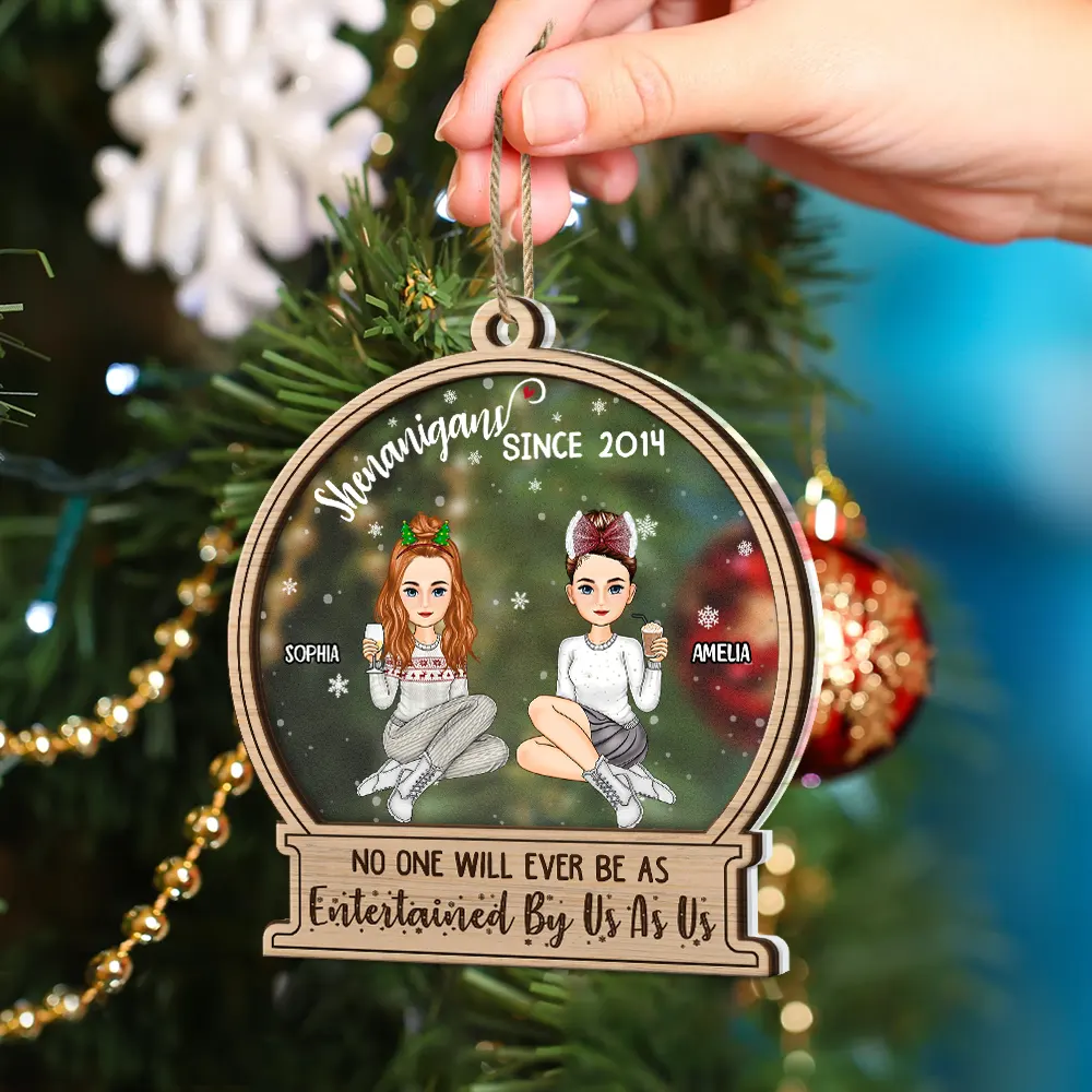 Christmas Besties Shenanigans Since - Personalized Ornament