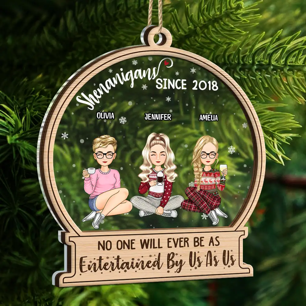 Christmas Besties Shenanigans Since - Personalized Ornament