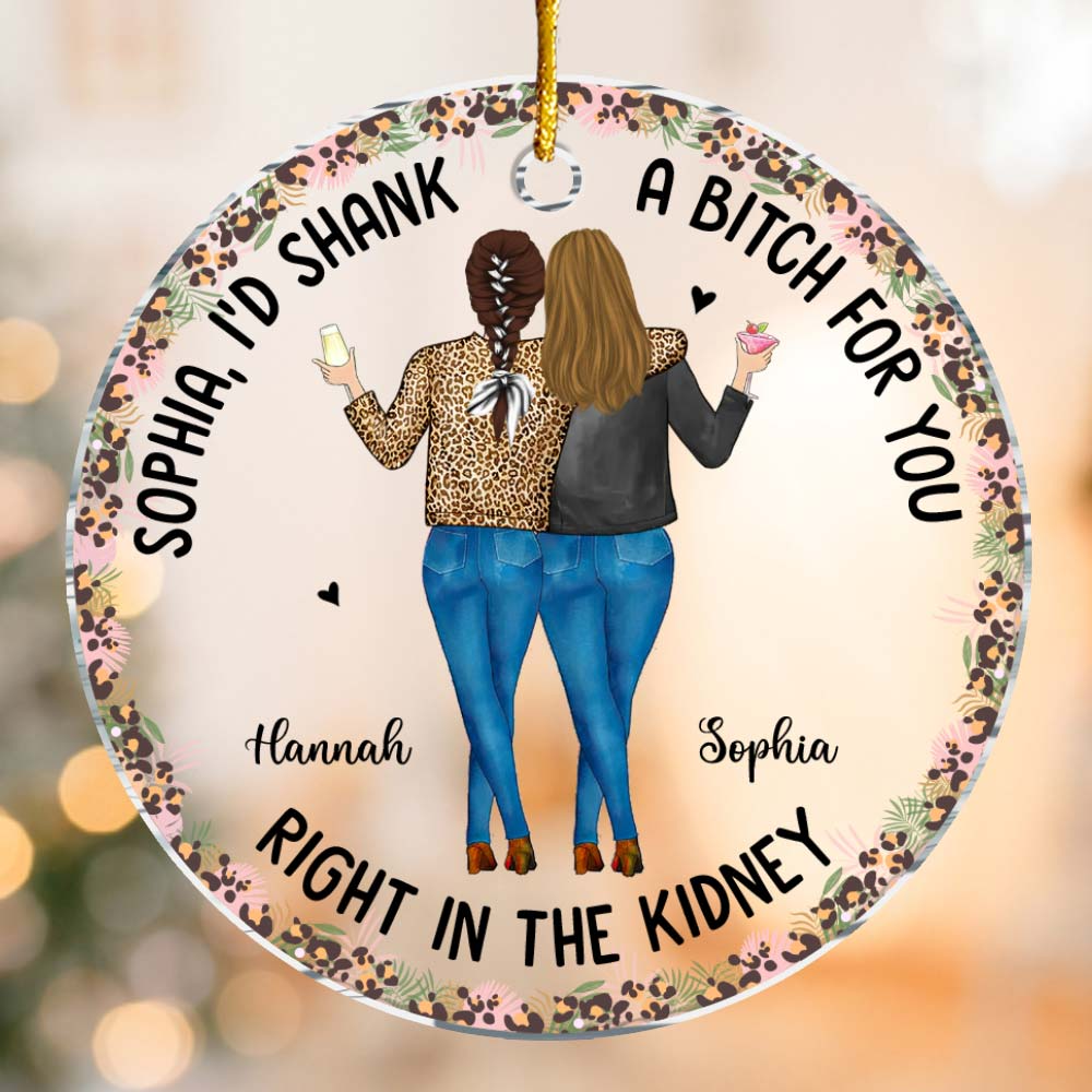 Personalized Gift For Friends Funny Acrylic Circle Ornament