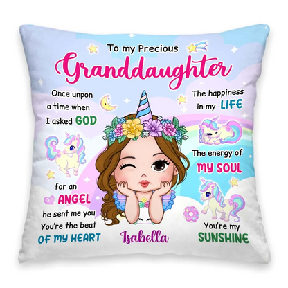 Personalized Gift For Granddaughter You Are My Sunshine Pillow