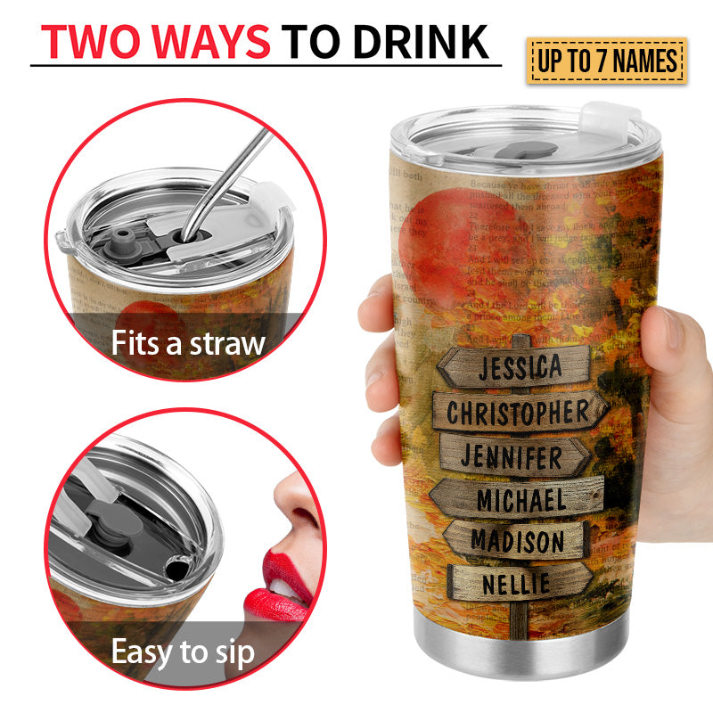 Autumn Camping Sleep In The Woods Custom Tumbler, Camping Gift, Fall Gift