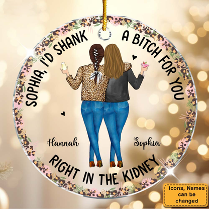 Personalized Gift For Friends Funny Acrylic Circle Ornament