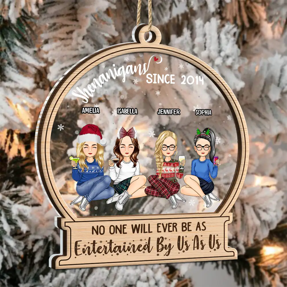 Christmas Besties Shenanigans Since - Personalized Ornament