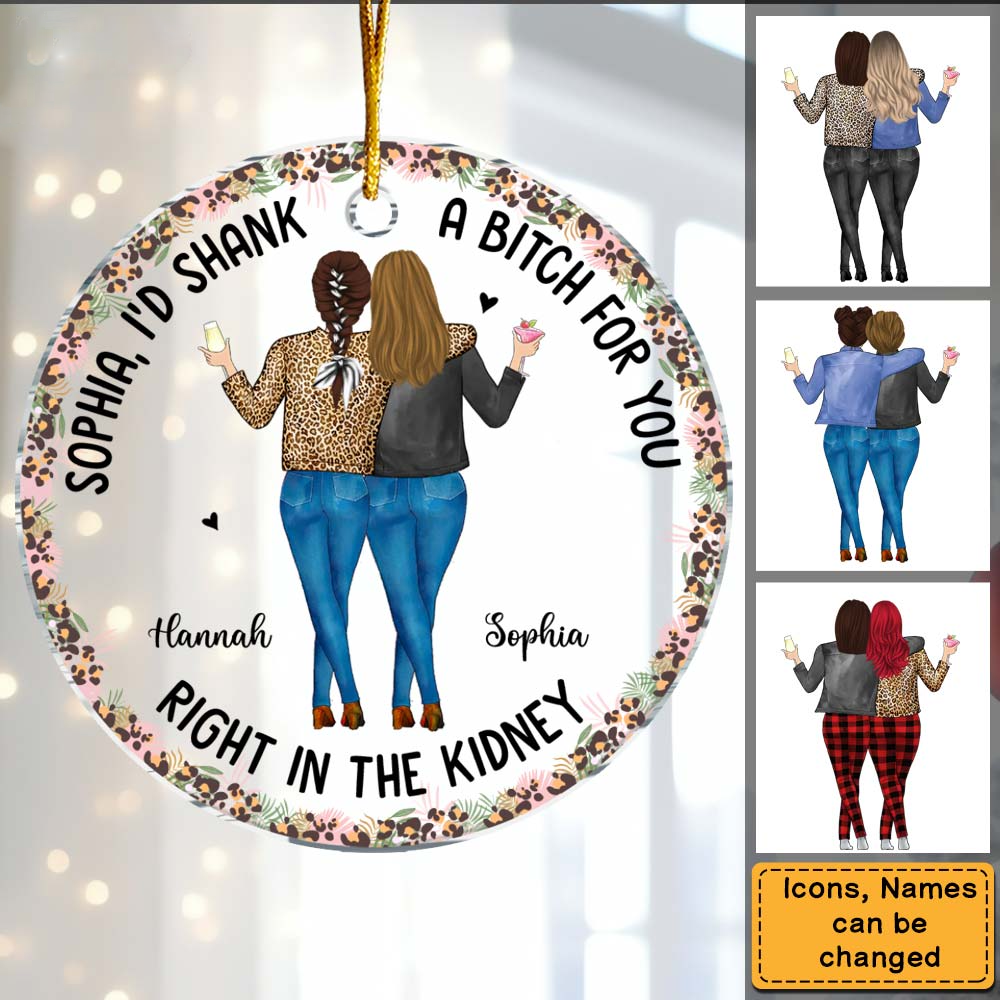 Personalized Gift For Friends Funny Acrylic Circle Ornament