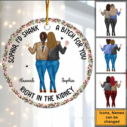 Personalized Gift For Friends Funny Acrylic Circle Ornament