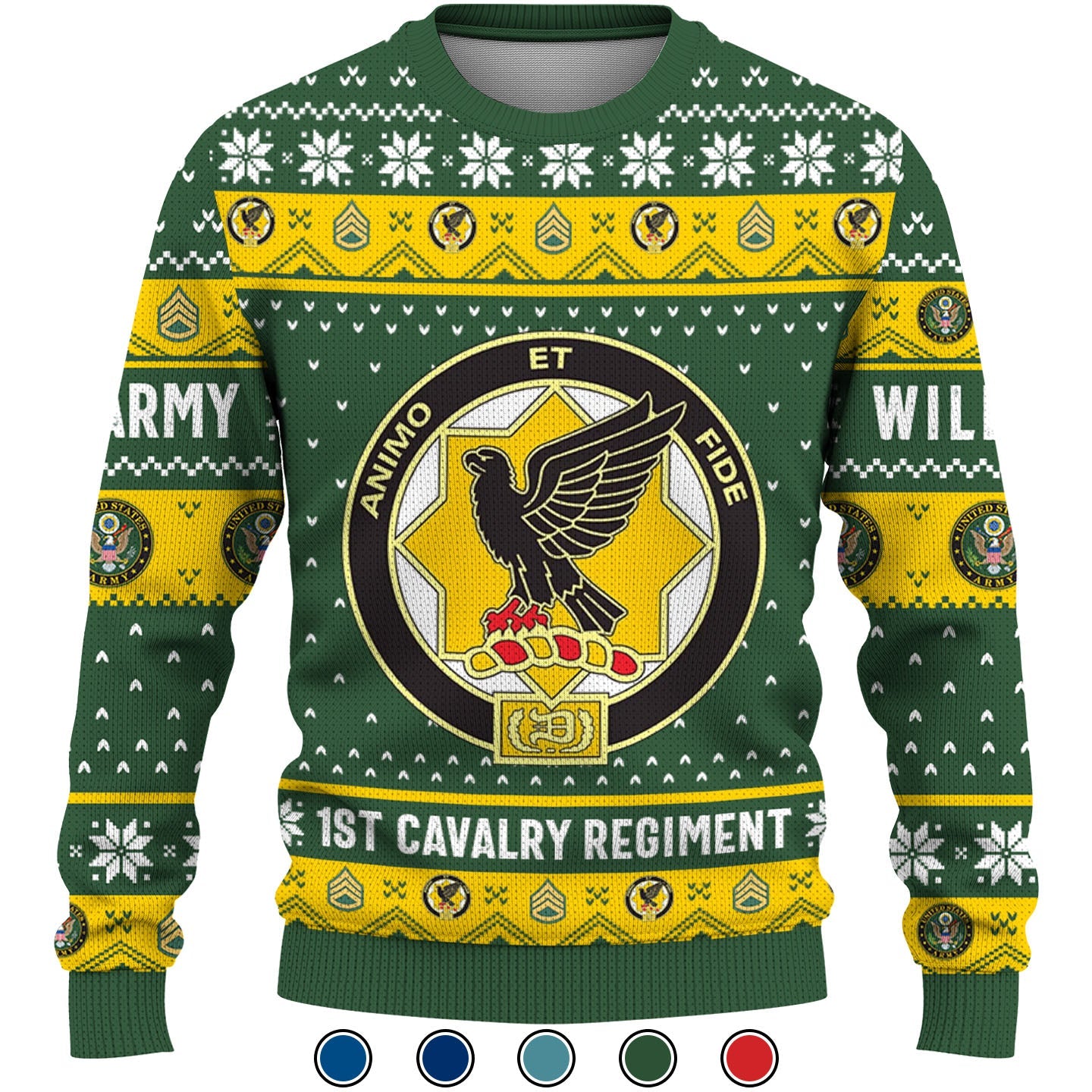 Custom US Veteran Ugly Sweater Available All Military Branches Gift For Veteran Dad Grandpa K1702