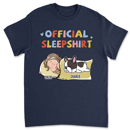 Sleeping Dog Sleepshirt Version 2 - Personalized Custom Unisex T-shirt