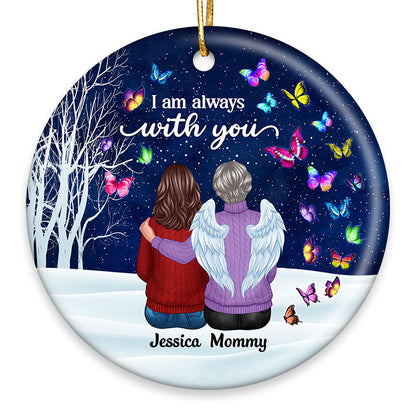 Butterflies Always With You Memorial Personalized Circle Ornament