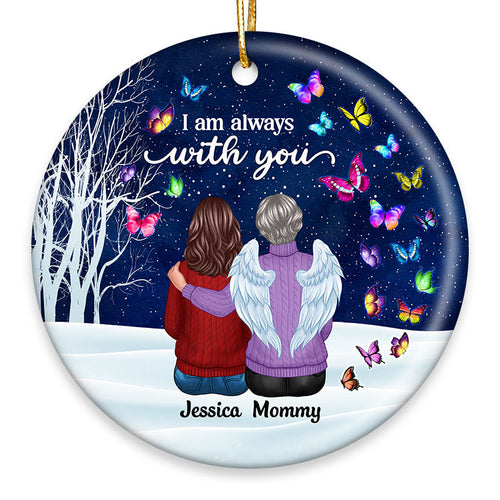 Butterflies Always With You Memorial Personalized Circle Ornament