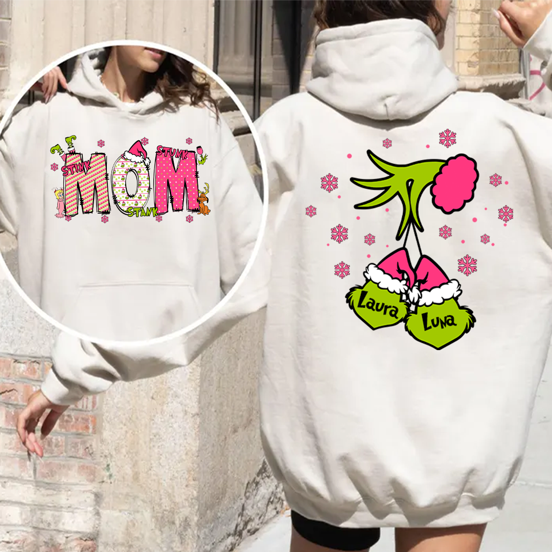 Custom Christmas Mom Mama Kids Name Christmas 2024