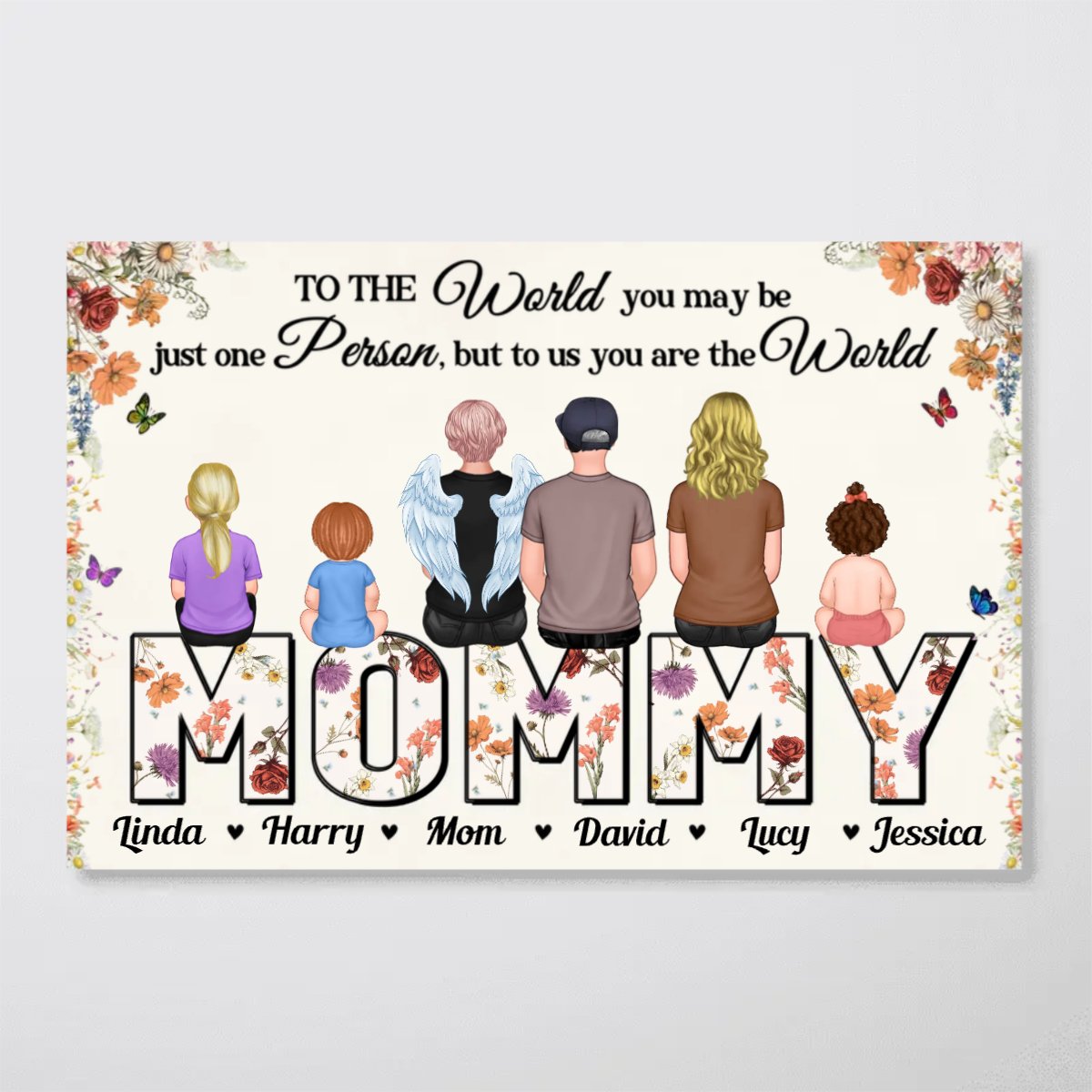 Mother - Custom Birth Month Flower Gift For Mom Mommy - Personalized Horizontal Poster (TL) - The Next Custom Gift