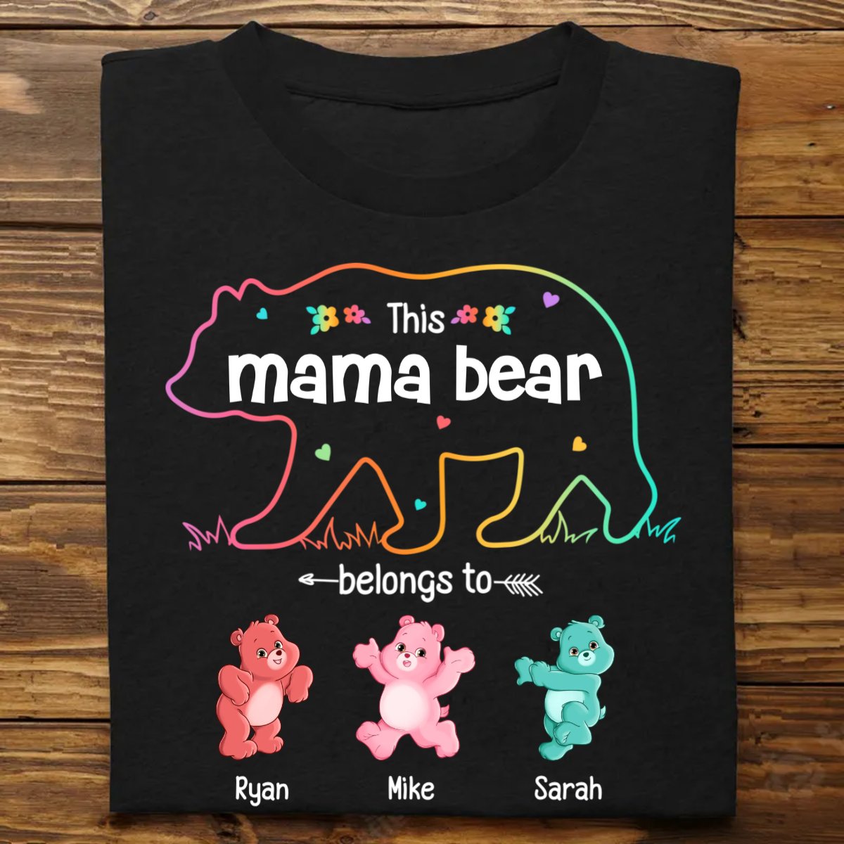 Mother - This Mama Bear Belongs To - Personalized T Shirt - The Next Custom Gift