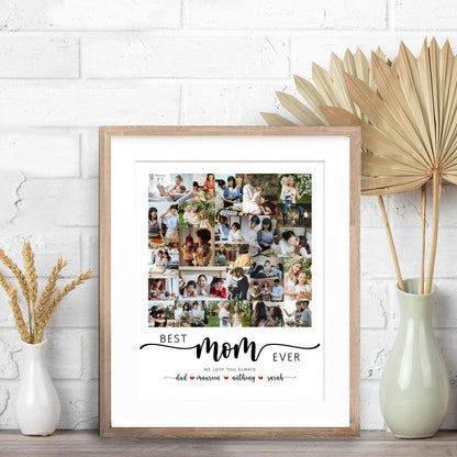 Mother's Day - Custom Photo Best Mama Ever Family - Personalized Picture Frame - The Next Custom Gift
