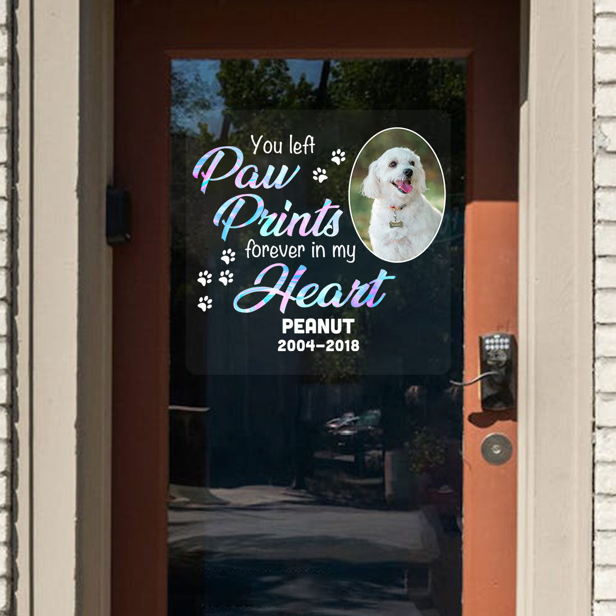 No Longer By My Side But Forever In My Heart Pet Memorial Personalized Decal