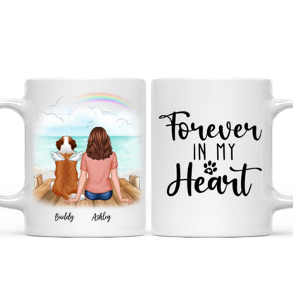 World Best Dog Mom Dog Dad Back View Personalized Mug