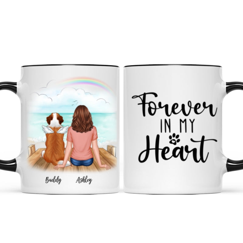World Best Dog Mom Dog Dad Back View Personalized Mug