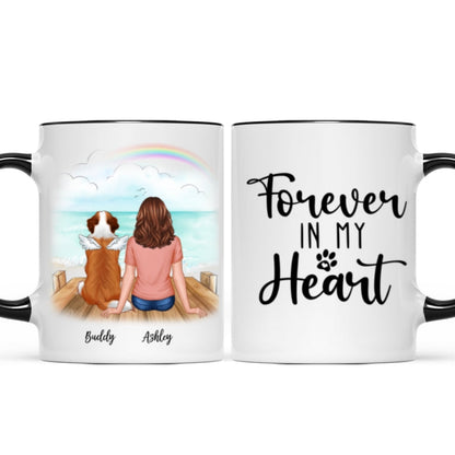 World Best Dog Mom Dog Dad Back View Personalized Mug
