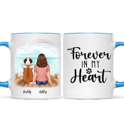 World Best Dog Mom Dog Dad Back View Personalized Mug