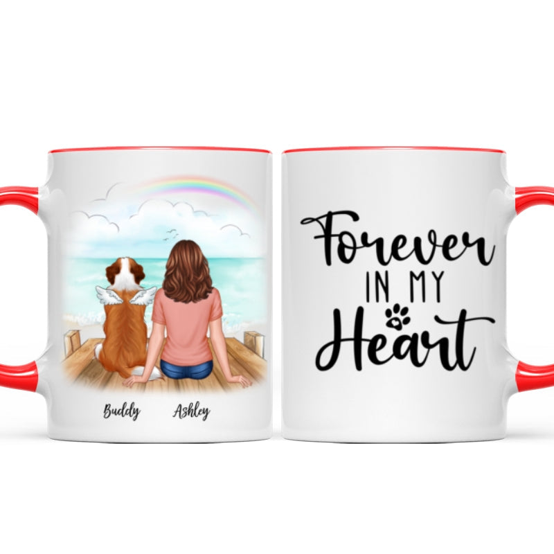 World Best Dog Mom Dog Dad Back View Personalized Mug