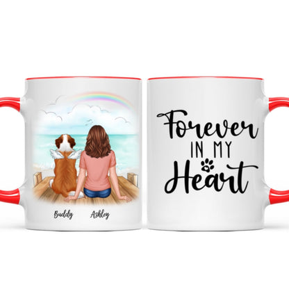 World Best Dog Mom Dog Dad Back View Personalized Mug